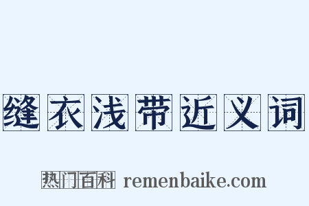 缝衣浅带近义词是什么意思的图片